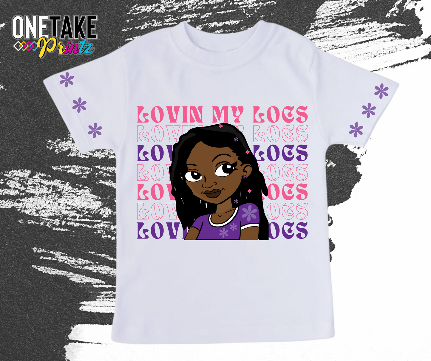 "Lovin My Locs" With "Custom Graphic Art" T-Shirt