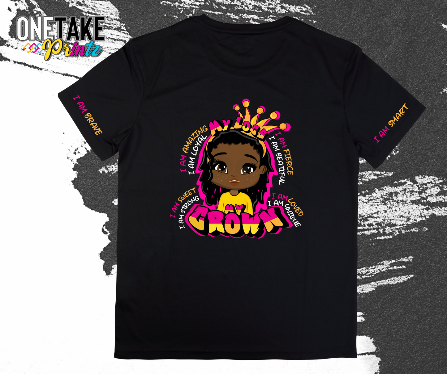 My Locs My Crown Graphic Girls Tee