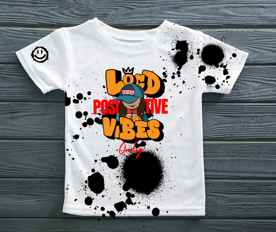 "Loc'd with Positive Vibes Only" [ White With Stripes ]