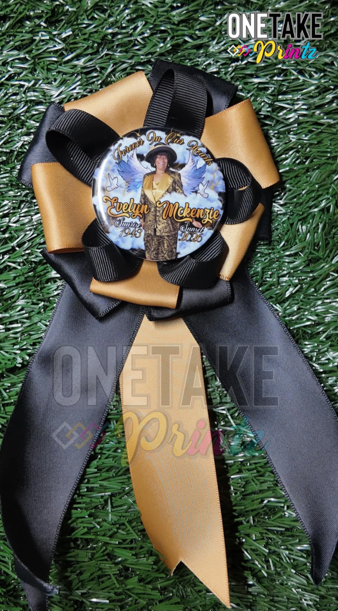 Fully Personalized Ribbon Button