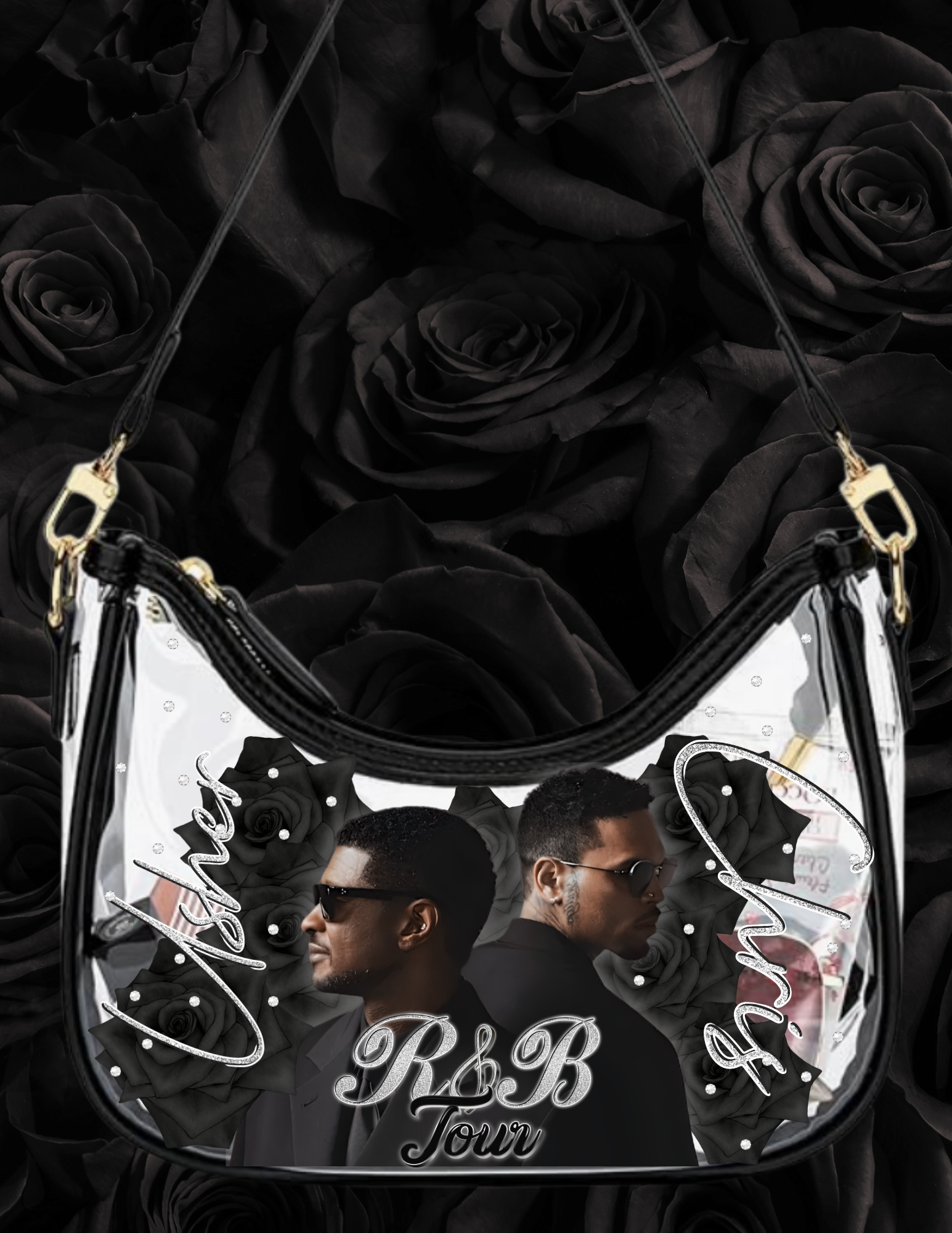 R&B Tour Chris & Usher  Clear Tour Purse, Concert Clear Purse